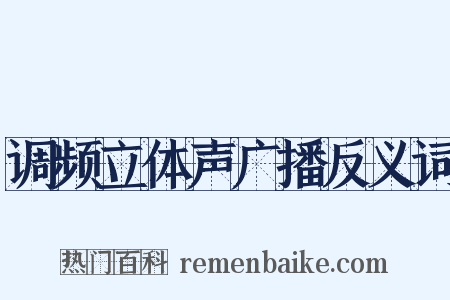 调频立体声广播反义词是什么意思的图片